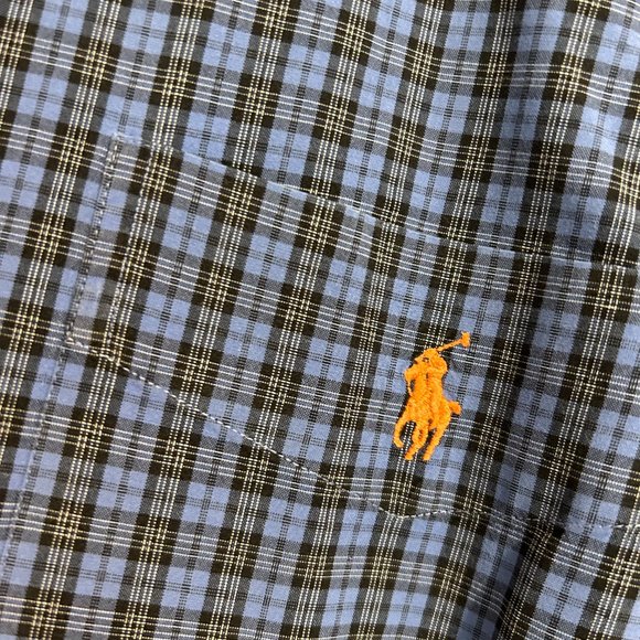 Ralph Lauren Blue and White Checkered Shirt - Picture 4 of 6